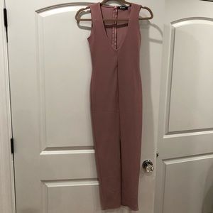 Missguided Mauve Midi Dress with Front Slit